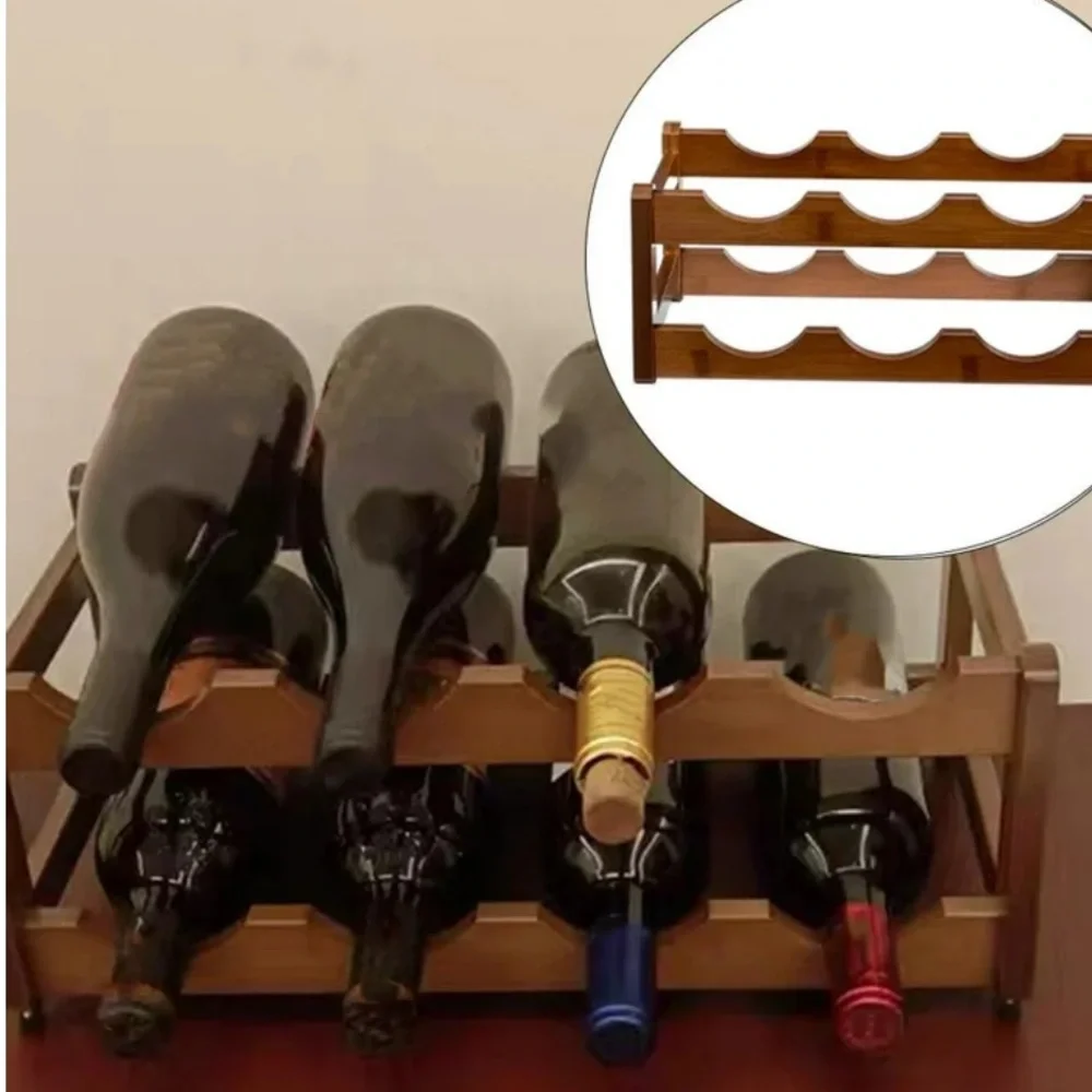 Tier Freestanding Wood Stackable Wine Rack-1 or 2 Tiers